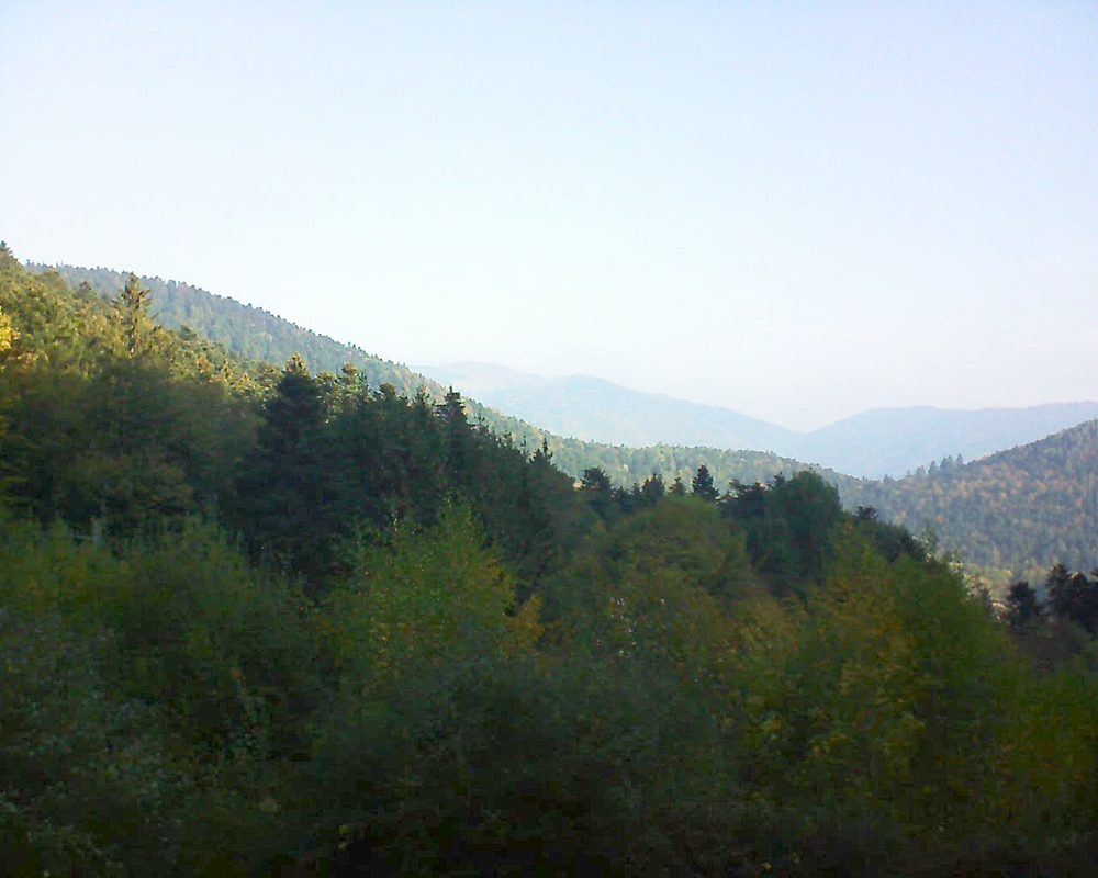 Le petit ballon vu depuis le Domaine Langmatt à Murbach le 19.10.2018 à 10:15 Le petit ballon (Alsace, Vosges) le 19.10.2018 à 10:15