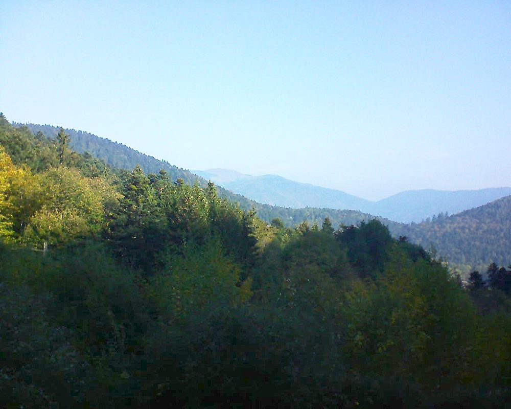 Le petit ballon vu depuis le Domaine Langmatt à Murbach le 19.10.2018 à 10:30 Le petit ballon (Alsace, Vosges) le 19.10.2018 à 10:30