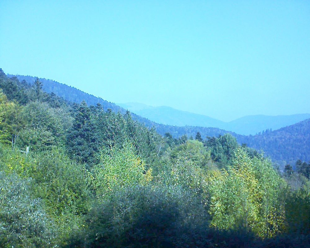 Le petit ballon vu depuis le Domaine Langmatt à Murbach le 19.10.2018 à 12:00 Le petit ballon (Alsace, Vosges) le 19.10.2018 à 12:00