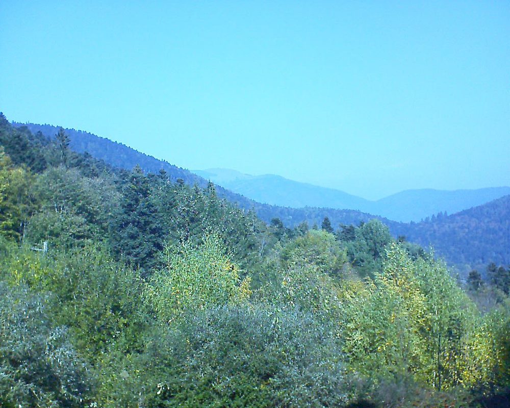 Le petit ballon vu depuis le Domaine Langmatt à Murbach le 19.10.2018 à 13:00 Le petit ballon (Alsace, Vosges) le 19.10.2018 à 13:00
