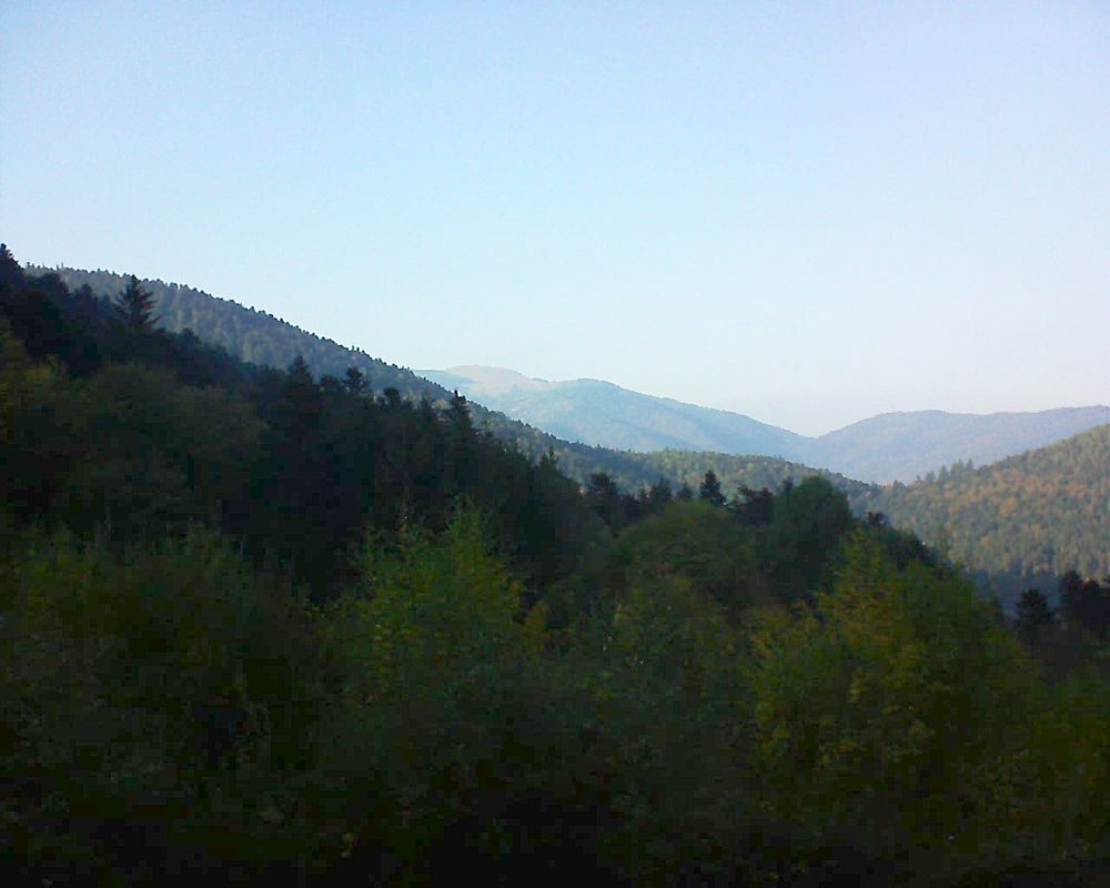 Le petit ballon vu depuis le Domaine Langmatt à Murbach le 19.10.2018 à 16:45 Le petit ballon (Alsace, Vosges) le 19.10.2018 à 16:45
