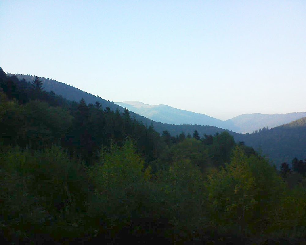 Le petit ballon vu depuis le Domaine Langmatt à Murbach le 19.10.2018 à 17:30 Le petit ballon (Alsace, Vosges) le 19.10.2018 à 17:30