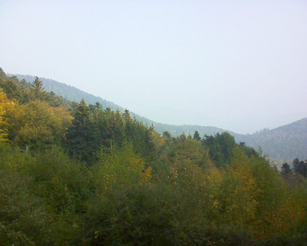 Le petit ballon vu depuis le Domaine Langmatt à Murbach le 20.10.2018 à 10:30 Le petit ballon (Alsace, Vosges) le 20.10.2018 à 10:30