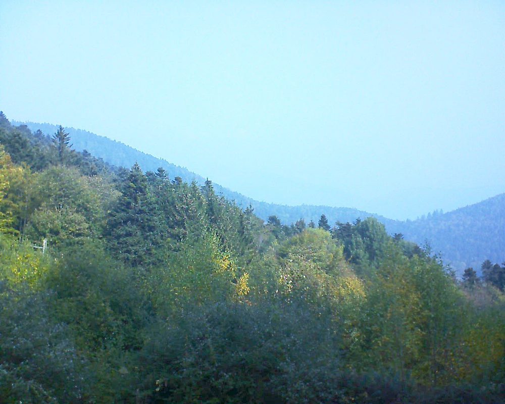 Le petit ballon vu depuis le Domaine Langmatt à Murbach le 20.10.2018 à 11:15 Le petit ballon (Alsace, Vosges) le 20.10.2018 à 11:15