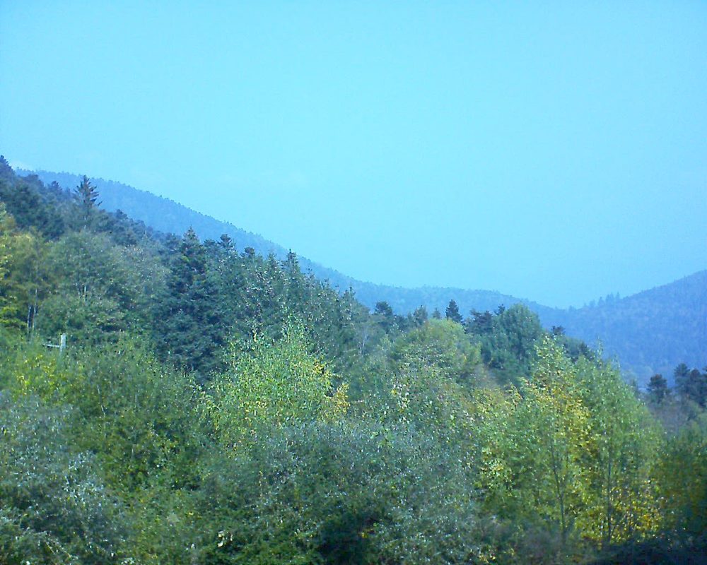 Le petit ballon vu depuis le Domaine Langmatt à Murbach le 20.10.2018 à 12:30 Le petit ballon (Alsace, Vosges) le 20.10.2018 à 12:30