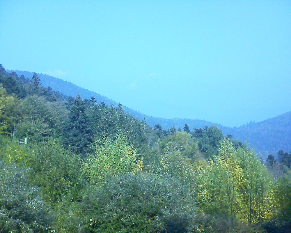 Le petit ballon vu depuis le Domaine Langmatt à Murbach le 20.10.2018 à 12:45 Le petit ballon (Alsace, Vosges) le 20.10.2018 à 12:45