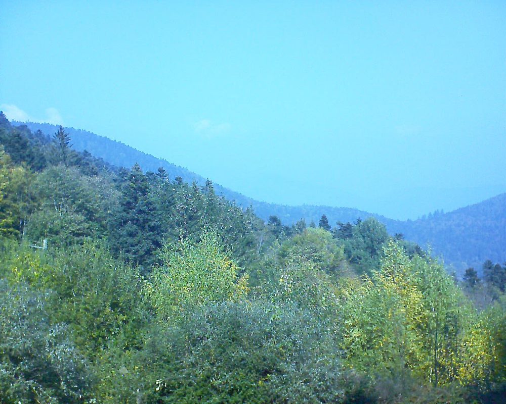 Le petit ballon vu depuis le Domaine Langmatt à Murbach le 20.10.2018 à 13:00 Le petit ballon (Alsace, Vosges) le 20.10.2018 à 13:00