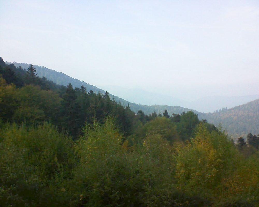 Le petit ballon vu depuis le Domaine Langmatt à Murbach le 20.10.2018 à 16:30 Le petit ballon (Alsace, Vosges) le 20.10.2018 à 16:30