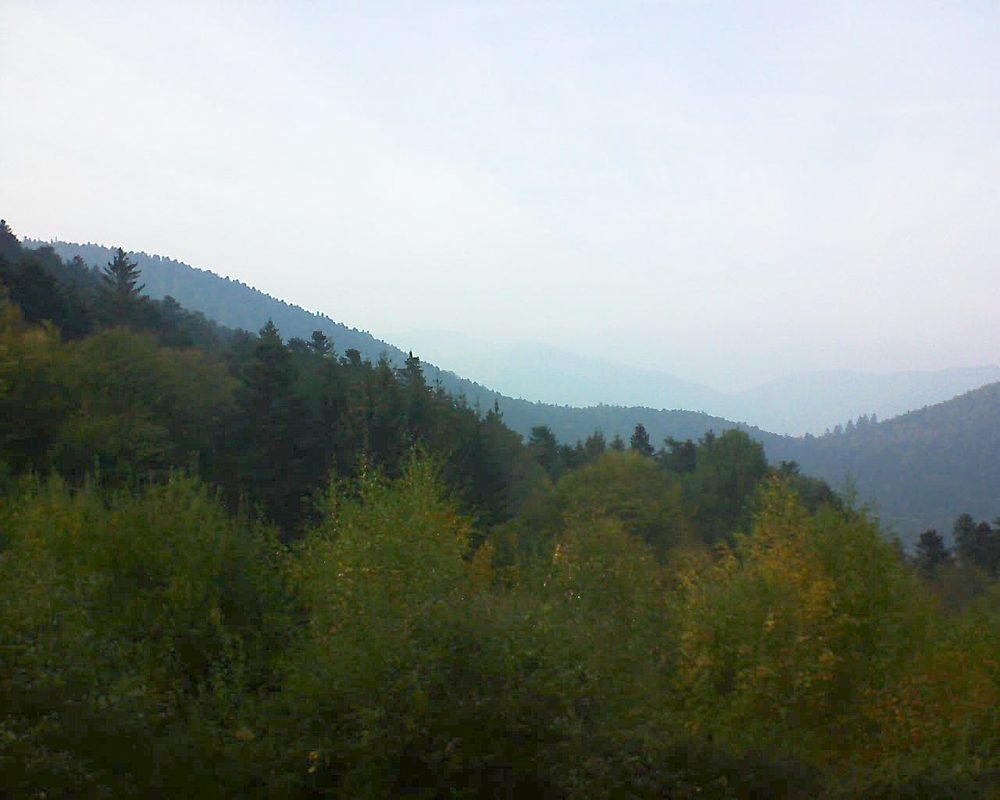 Le petit ballon vu depuis le Domaine Langmatt à Murbach le 20.10.2018 à 17:15 Le petit ballon (Alsace, Vosges) le 20.10.2018 à 17:15