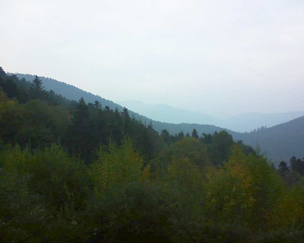 Le petit ballon vu depuis le Domaine Langmatt à Murbach le 20.10.2018 à 18:00 Le petit ballon (Alsace, Vosges) le 20.10.2018 à 18:00