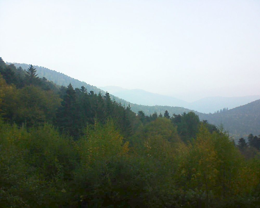 Le petit ballon vu depuis le Domaine Langmatt à Murbach le 21.10.2018 à 08:45 Le petit ballon (Alsace, Vosges) le 21.10.2018 à 08:45