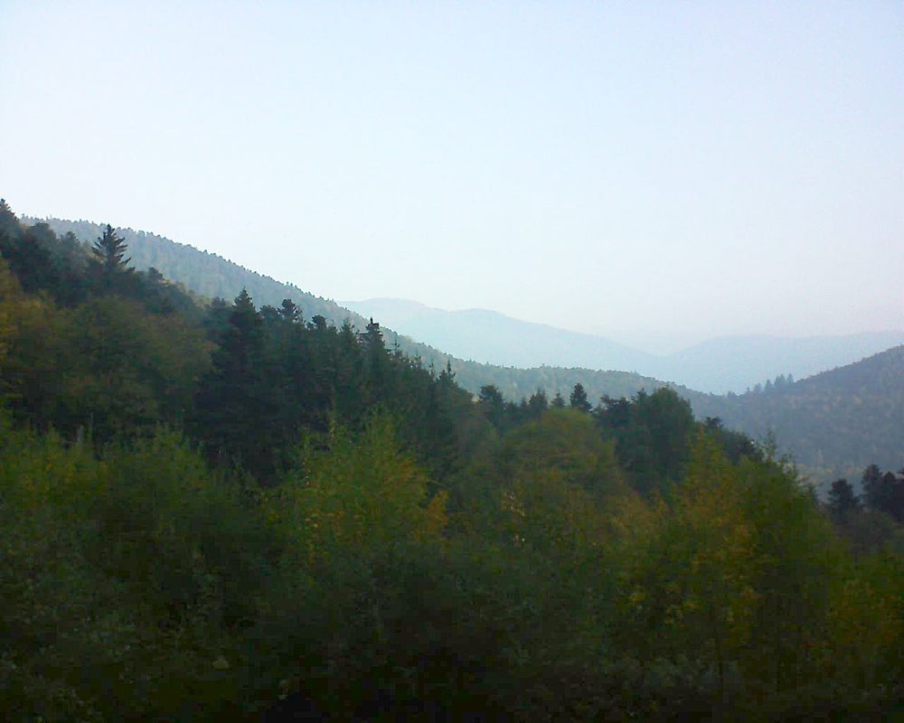 Le petit ballon vu depuis le Domaine Langmatt à Murbach le 21.10.2018 à 09:00 Le petit ballon (Alsace, Vosges) le 21.10.2018 à 09:00
