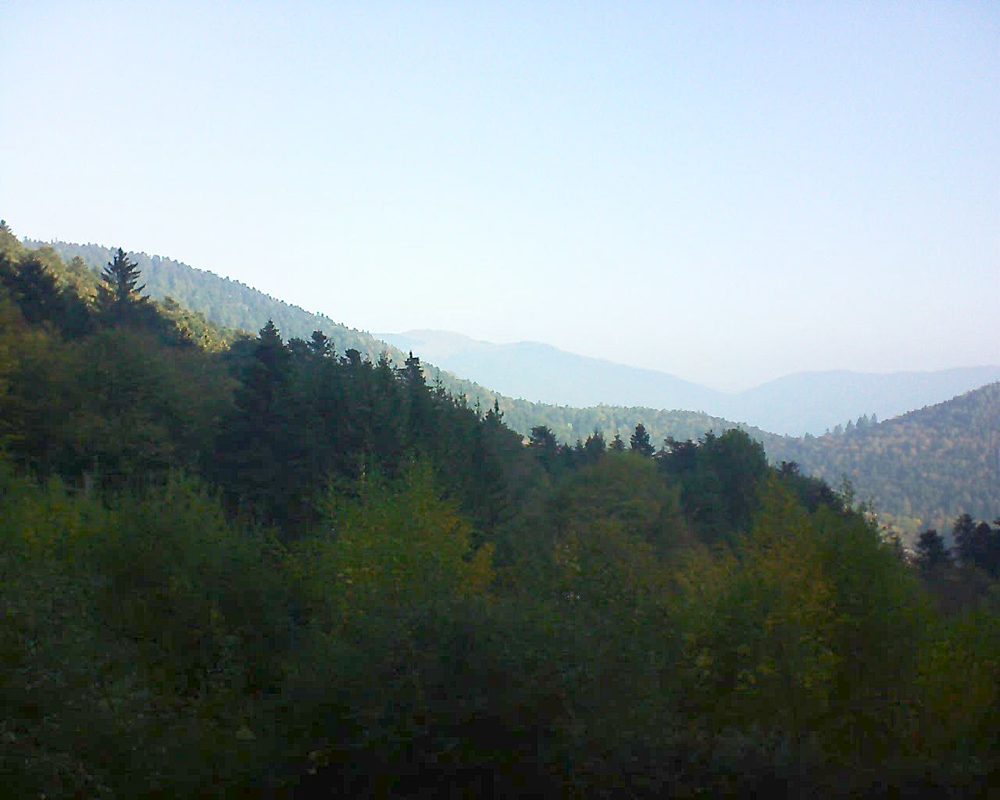 Le petit ballon vu depuis le Domaine Langmatt à Murbach le 21.10.2018 à 10:00 Le petit ballon (Alsace, Vosges) le 21.10.2018 à 10:00
