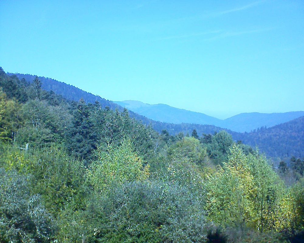 Le petit ballon vu depuis le Domaine Langmatt à Murbach le 21.10.2018 à 13:00 Le petit ballon (Alsace, Vosges) le 21.10.2018 à 13:00