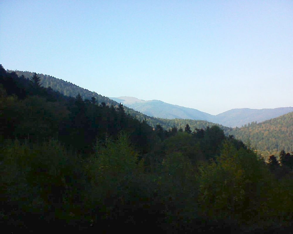 Le petit ballon vu depuis le Domaine Langmatt à Murbach le 21.10.2018 à 16:30 Le petit ballon (Alsace, Vosges) le 21.10.2018 à 16:30