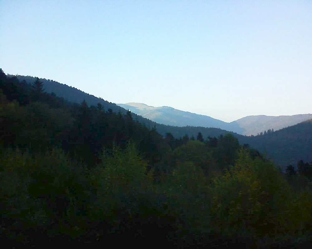 Le petit ballon vu depuis le Domaine Langmatt à Murbach le 21.10.2018 à 17:30 Le petit ballon (Alsace, Vosges) le 21.10.2018 à 17:30