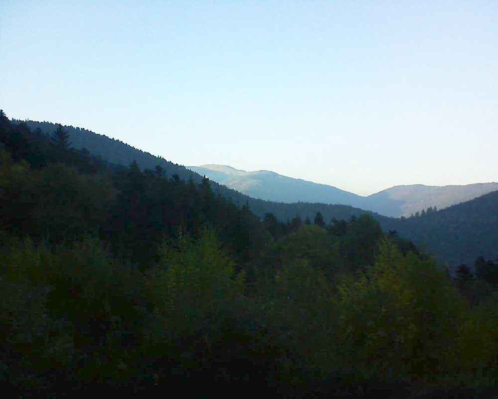 Le petit ballon vu depuis le Domaine Langmatt à Murbach le 21.10.2018 à 17:45 Le petit ballon (Alsace, Vosges) le 21.10.2018 à 17:45