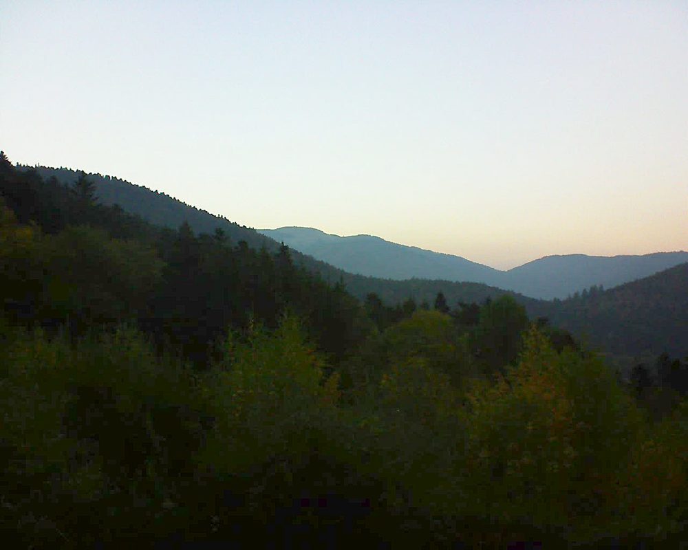 Le petit ballon vu depuis le Domaine Langmatt à Murbach le 21.10.2018 à 18:30 Le petit ballon (Alsace, Vosges) le 21.10.2018 à 18:30
