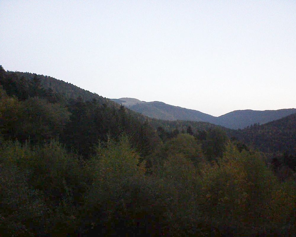 Le petit ballon vu depuis le Domaine Langmatt à Murbach le 22.10.2018 à 07:45 Le petit ballon (Alsace, Vosges) le 22.10.2018 à 07:45