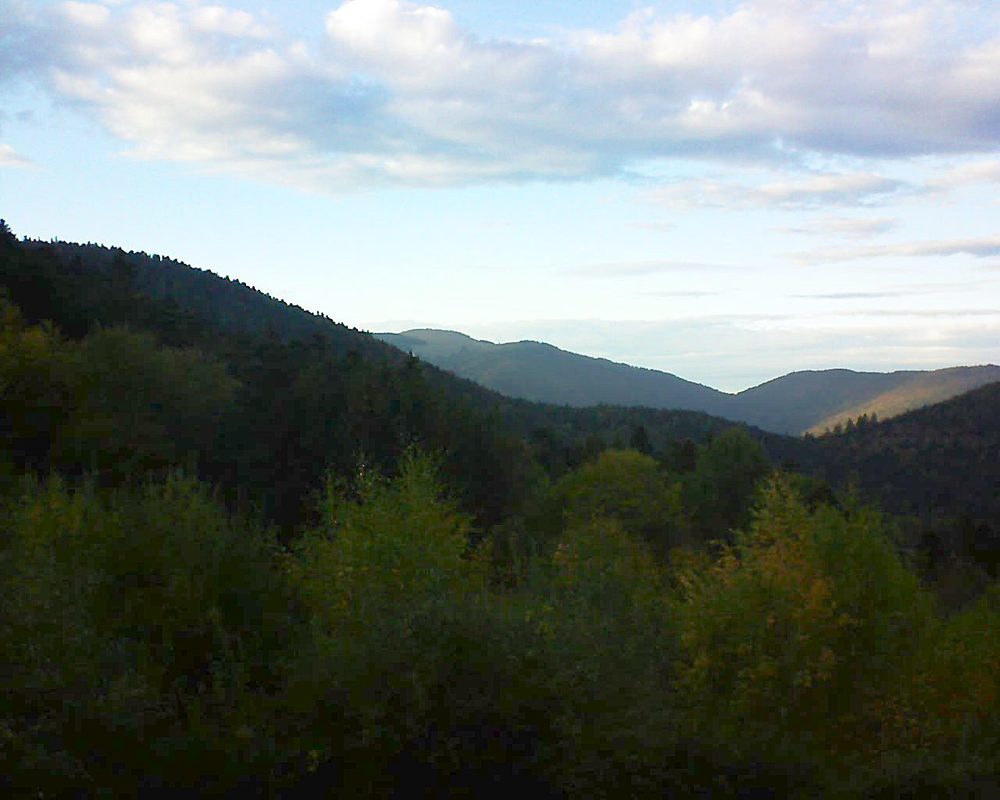 Le petit ballon vu depuis le Domaine Langmatt à Murbach le 22.10.2018 à 17:45 Le petit ballon (Alsace, Vosges) le 22.10.2018 à 17:45