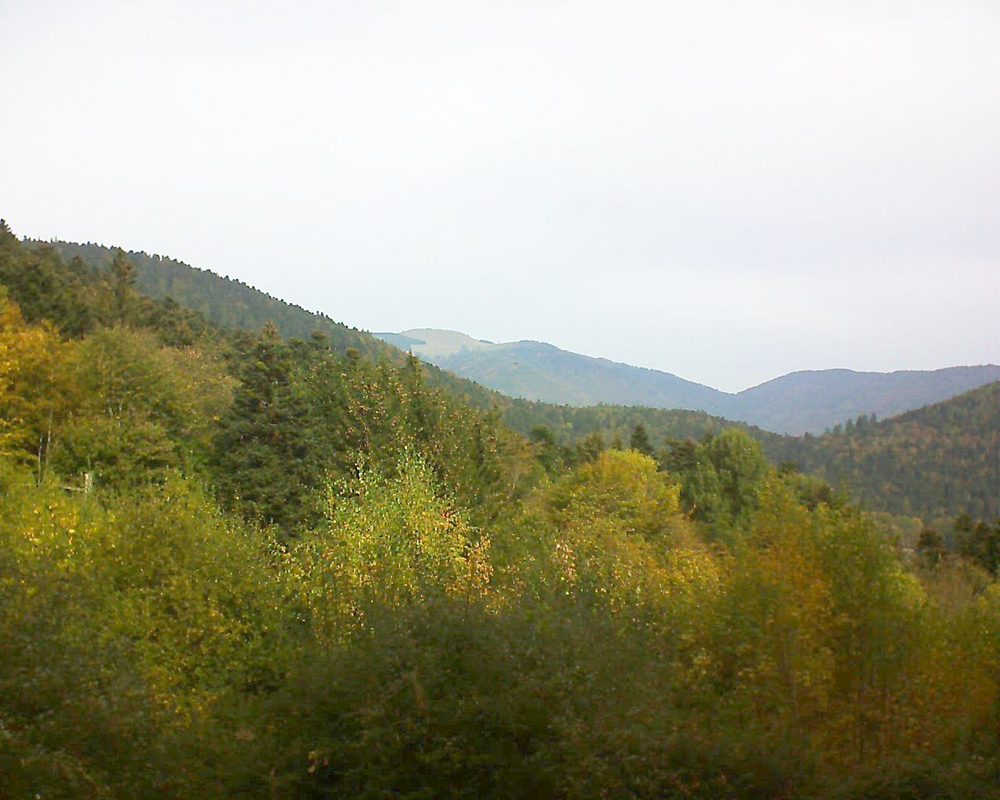 Le petit ballon vu depuis le Domaine Langmatt à Murbach le 23.10.2018 à 11:45 Le petit ballon (Alsace, Vosges) le 23.10.2018 à 11:45