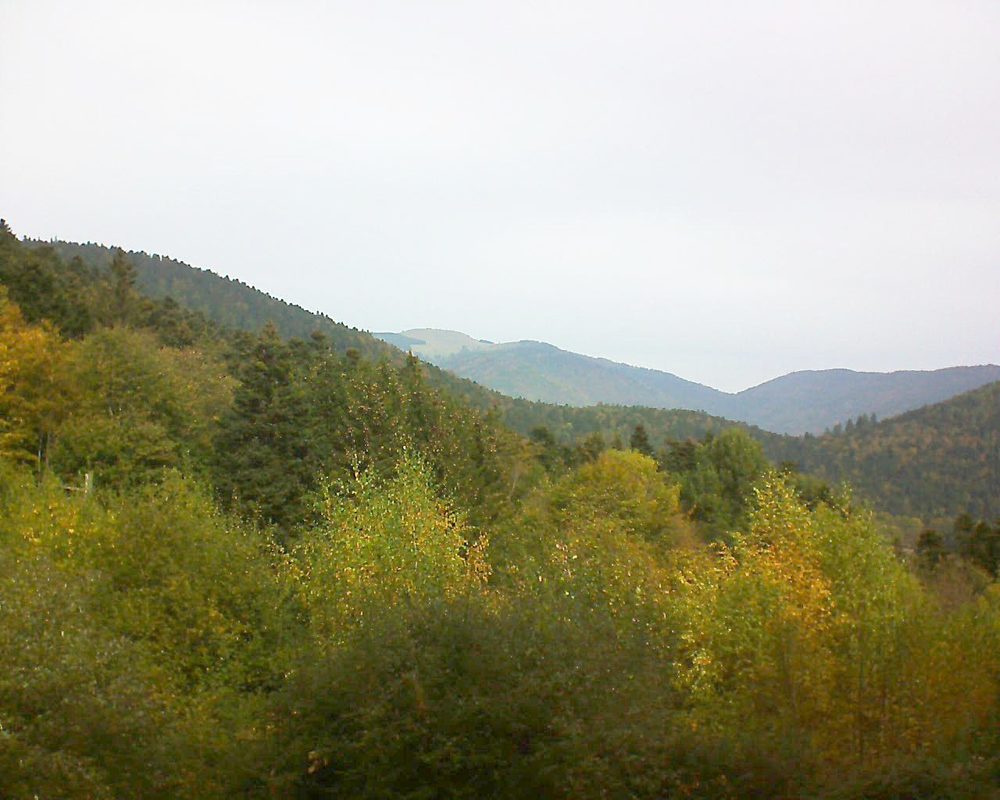 Le petit ballon vu depuis le Domaine Langmatt à Murbach le 23.10.2018 à 12:00 Le petit ballon (Alsace, Vosges) le 23.10.2018 à 12:00