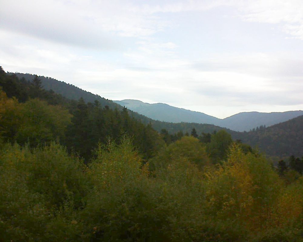 Le petit ballon vu depuis le Domaine Langmatt à Murbach le 23.10.2018 à 15:45 Le petit ballon (Alsace, Vosges) le 23.10.2018 à 15:45