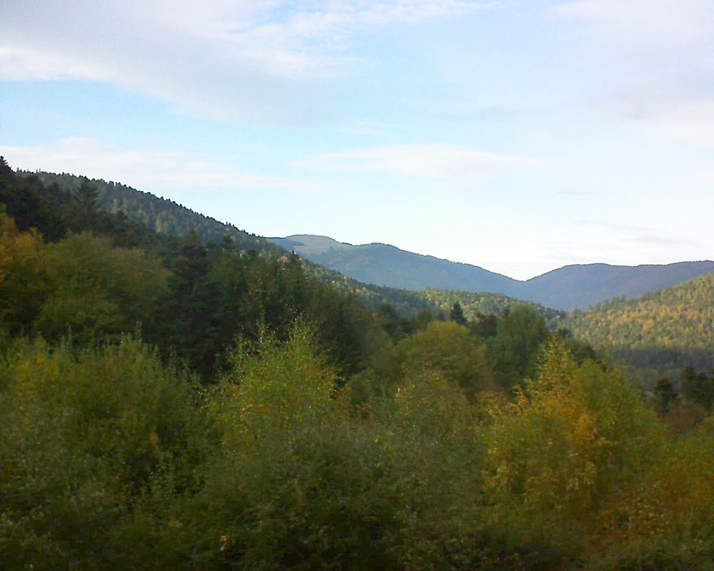 Le petit ballon vu depuis le Domaine Langmatt à Murbach le 23.10.2018 à 16:45 Le petit ballon (Alsace, Vosges) le 23.10.2018 à 16:45