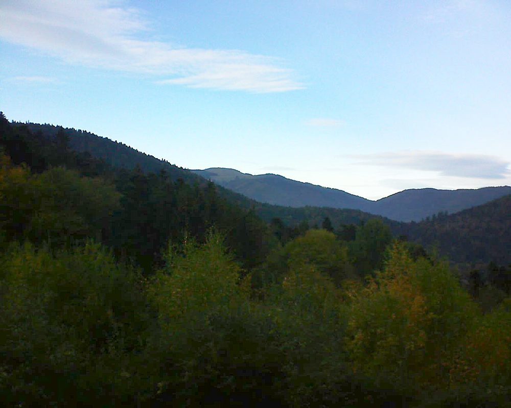 Le petit ballon vu depuis le Domaine Langmatt à Murbach le 23.10.2018 à 17:00 Le petit ballon (Alsace, Vosges) le 23.10.2018 à 17:00