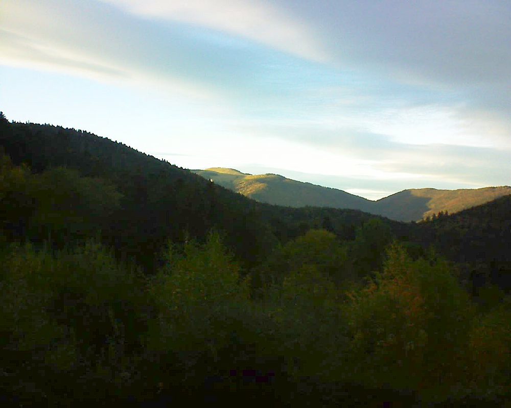 Le petit ballon vu depuis le Domaine Langmatt à Murbach le 23.10.2018 à 18:00 Le petit ballon (Alsace, Vosges) le 23.10.2018 à 18:00