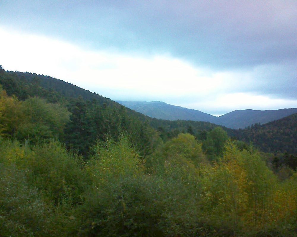 Le petit ballon vu depuis le Domaine Langmatt à Murbach le 24.10.2018 à 08:15 Le petit ballon (Alsace, Vosges) le 24.10.2018 à 08:15