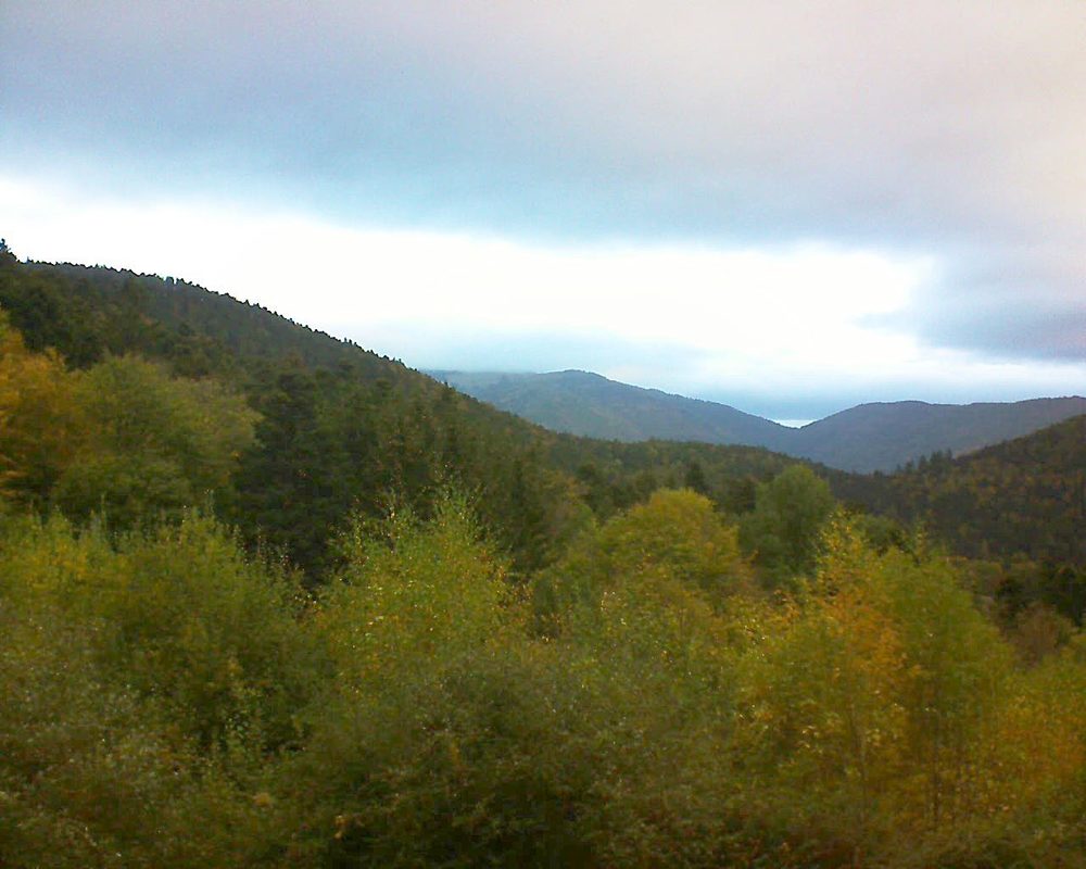 Le petit ballon vu depuis le Domaine Langmatt à Murbach le 24.10.2018 à 08:30 Le petit ballon (Alsace, Vosges) le 24.10.2018 à 08:30