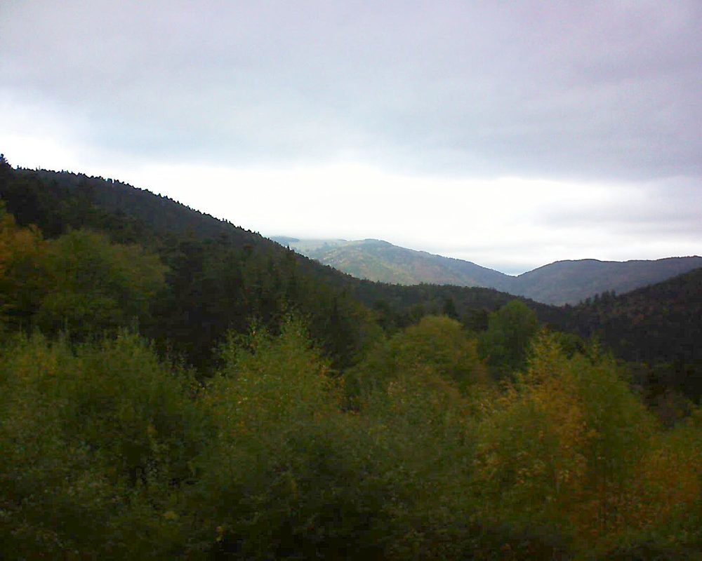 Le petit ballon vu depuis le Domaine Langmatt à Murbach le 24.10.2018 à 09:30 Le petit ballon (Alsace, Vosges) le 24.10.2018 à 09:30
