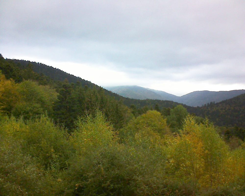 Le petit ballon vu depuis le Domaine Langmatt à Murbach le 24.10.2018 à 10:30 Le petit ballon (Alsace, Vosges) le 24.10.2018 à 10:30