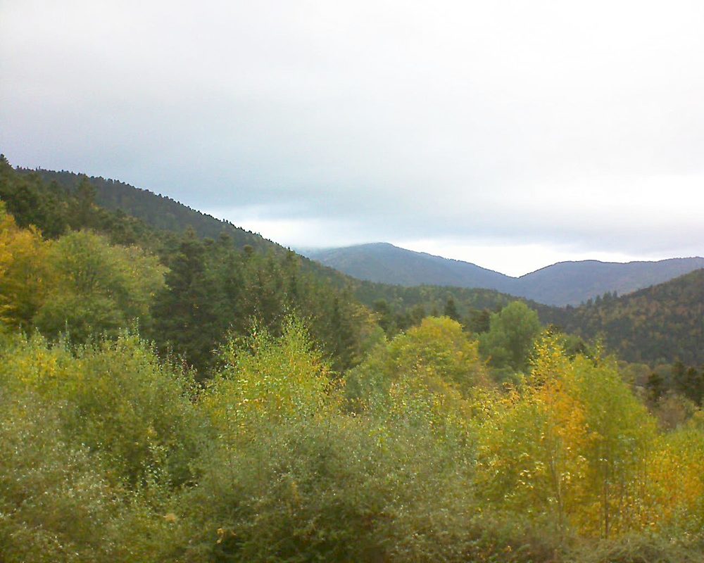 Le petit ballon vu depuis le Domaine Langmatt à Murbach le 24.10.2018 à 11:00 Le petit ballon (Alsace, Vosges) le 24.10.2018 à 11:00