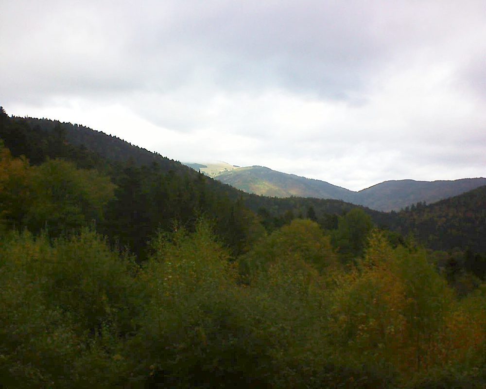 Le petit ballon vu depuis le Domaine Langmatt à Murbach le 24.10.2018 à 12:00 Le petit ballon (Alsace, Vosges) le 24.10.2018 à 12:00