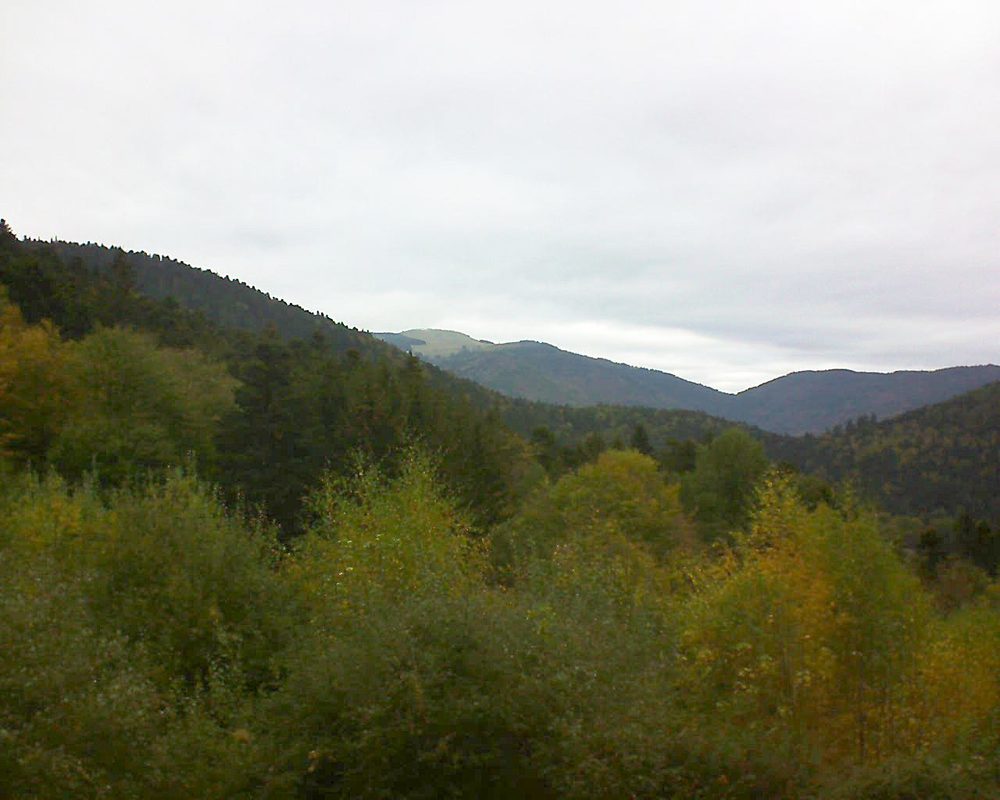 Le petit ballon vu depuis le Domaine Langmatt à Murbach le 24.10.2018 à 13:15 Le petit ballon (Alsace, Vosges) le 24.10.2018 à 13:15