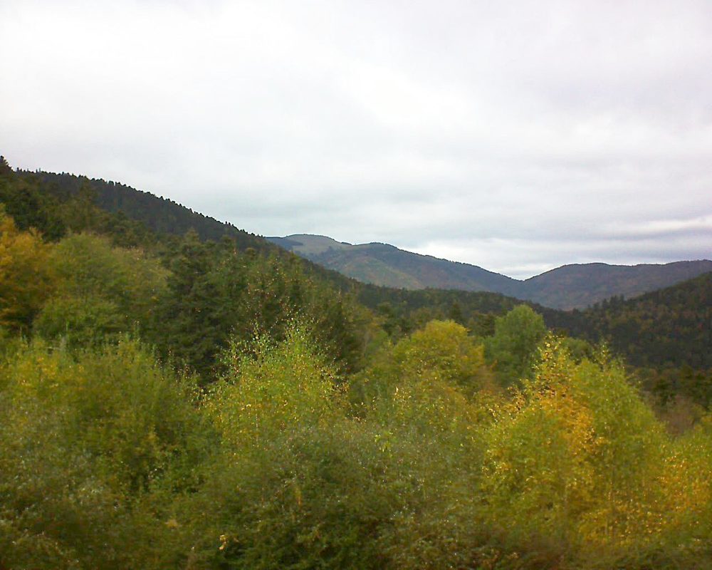 Le petit ballon vu depuis le Domaine Langmatt à Murbach le 24.10.2018 à 14:30 Le petit ballon (Alsace, Vosges) le 24.10.2018 à 14:30