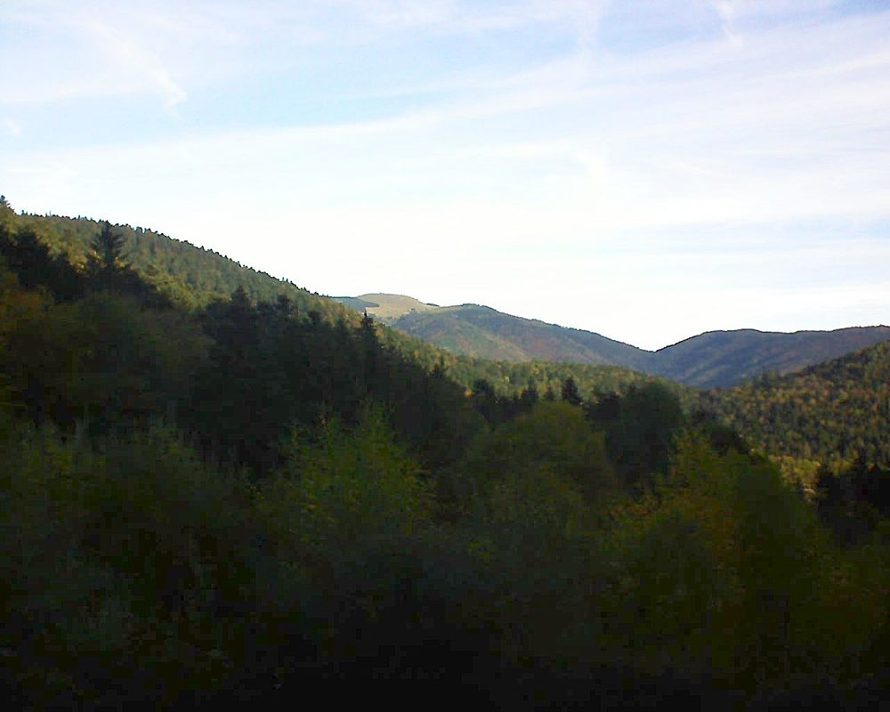 Le petit ballon vu depuis le Domaine Langmatt à Murbach le 25.10.2018 à 10:00 Le petit ballon (Alsace, Vosges) le 25.10.2018 à 10:00