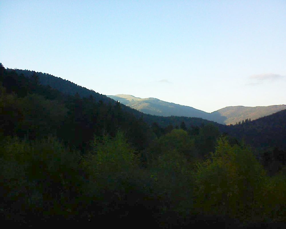 Le petit ballon vu depuis le Domaine Langmatt à Murbach le 25.10.2018 à 17:30 Le petit ballon (Alsace, Vosges) le 25.10.2018 à 17:30