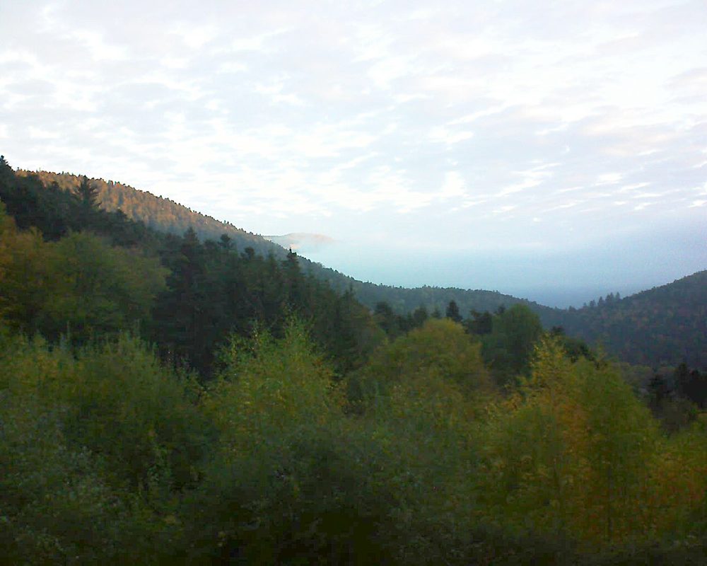 Le petit ballon vu depuis le Domaine Langmatt à Murbach le 26.10.2018 à 08:15 Le petit ballon (Alsace, Vosges) le 26.10.2018 à 08:15