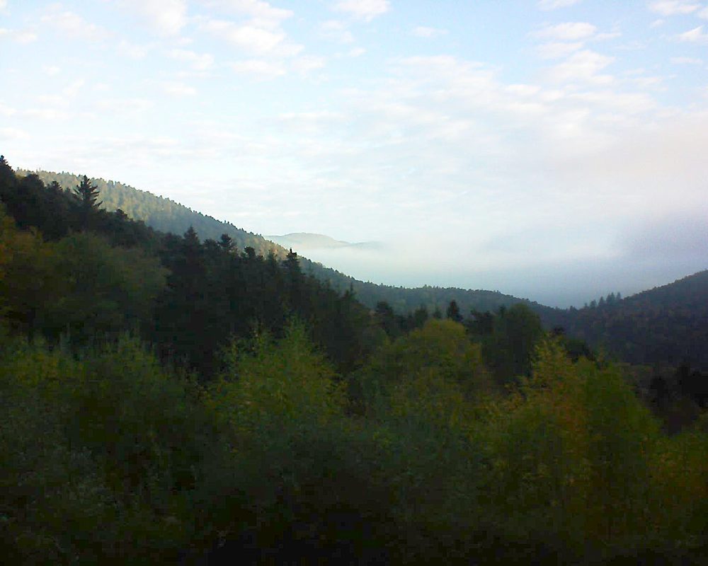 Le petit ballon vu depuis le Domaine Langmatt à Murbach le 26.10.2018 à 08:45 Le petit ballon (Alsace, Vosges) le 26.10.2018 à 08:45