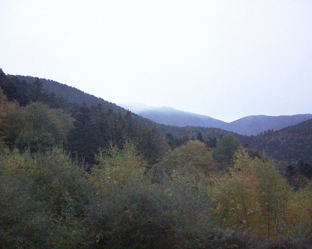 Le petit ballon vu depuis le Domaine Langmatt à Murbach le 27.10.2018 à 08:15 Le petit ballon (Alsace, Vosges) le 27.10.2018 à 08:15