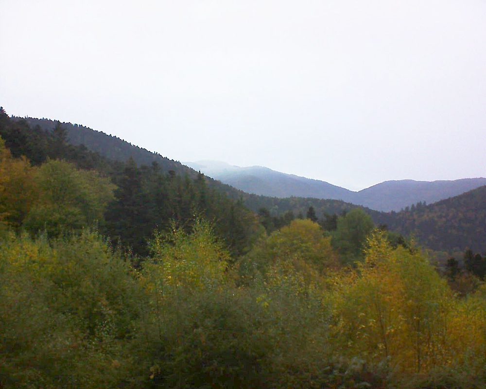 Le petit ballon vu depuis le Domaine Langmatt à Murbach le 27.10.2018 à 09:00 Le petit ballon (Alsace, Vosges) le 27.10.2018 à 09:00
