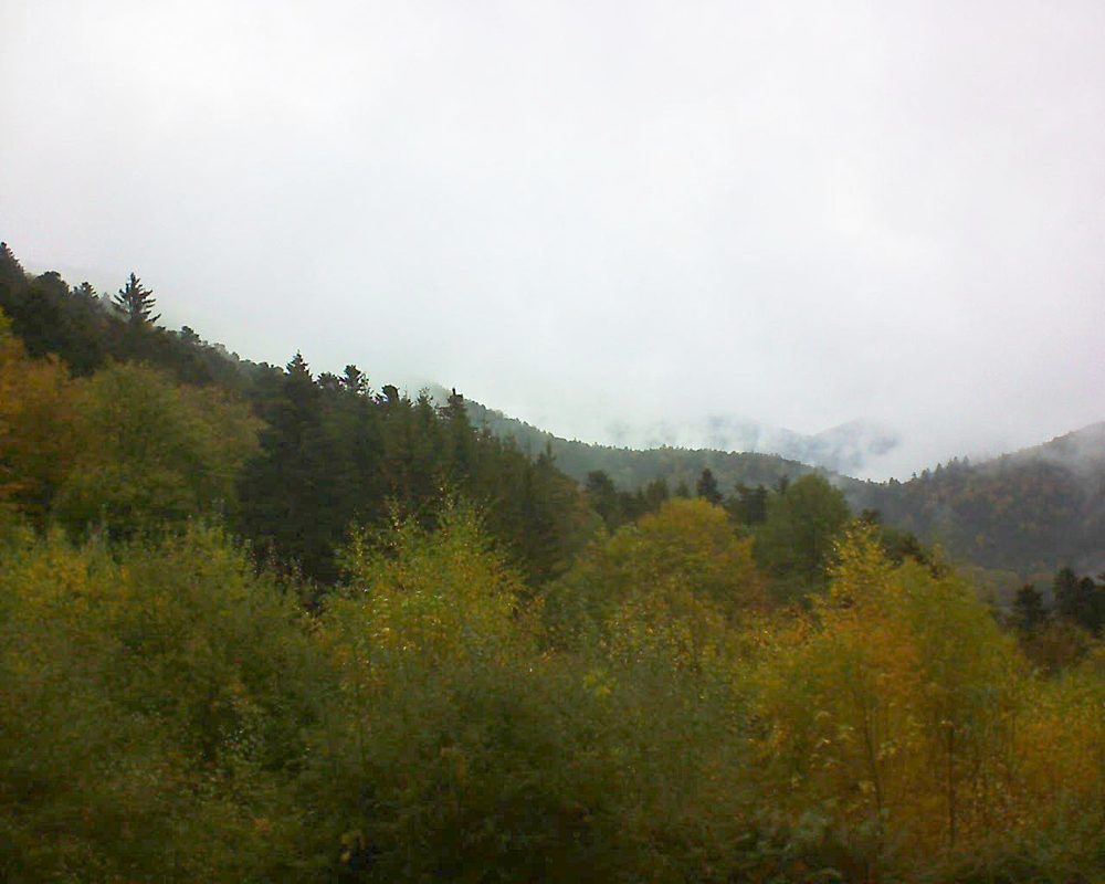 Le petit ballon vu depuis le Domaine Langmatt à Murbach le 27.10.2018 à 10:30 Le petit ballon (Alsace, Vosges) le 27.10.2018 à 10:30