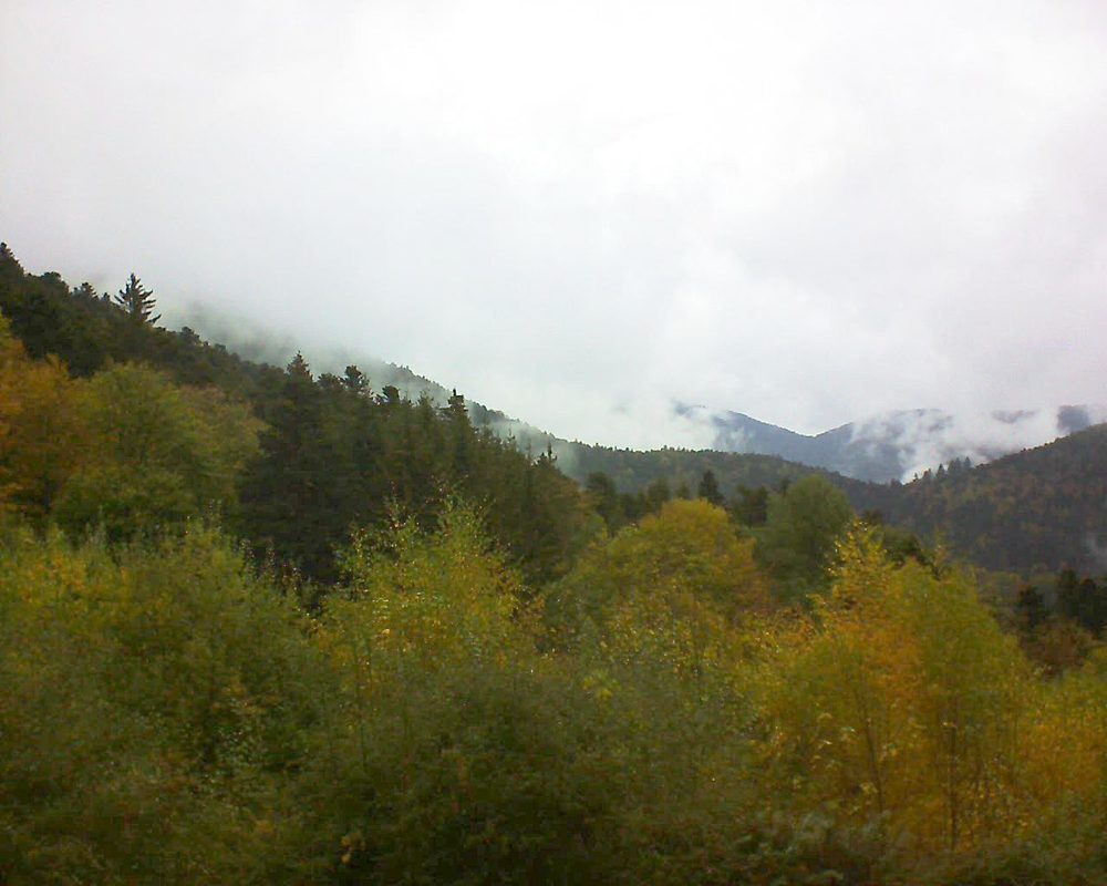 Le petit ballon vu depuis le Domaine Langmatt à Murbach le 27.10.2018 à 11:30 Le petit ballon (Alsace, Vosges) le 27.10.2018 à 11:30