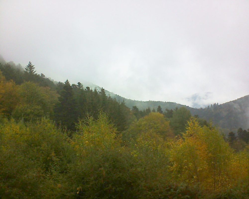 Le petit ballon vu depuis le Domaine Langmatt à Murbach le 27.10.2018 à 12:45 Le petit ballon (Alsace, Vosges) le 27.10.2018 à 12:45
