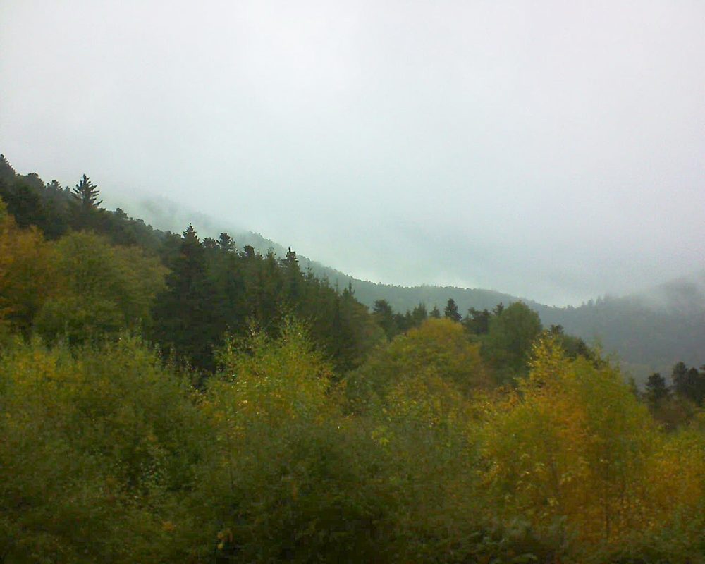 Le petit ballon vu depuis le Domaine Langmatt à Murbach le 27.10.2018 à 14:00 Le petit ballon (Alsace, Vosges) le 27.10.2018 à 14:00