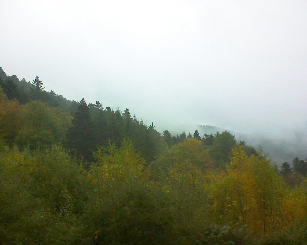 Le petit ballon vu depuis le Domaine Langmatt à Murbach le 27.10.2018 à 16:45 Le petit ballon (Alsace, Vosges) le 27.10.2018 à 16:45