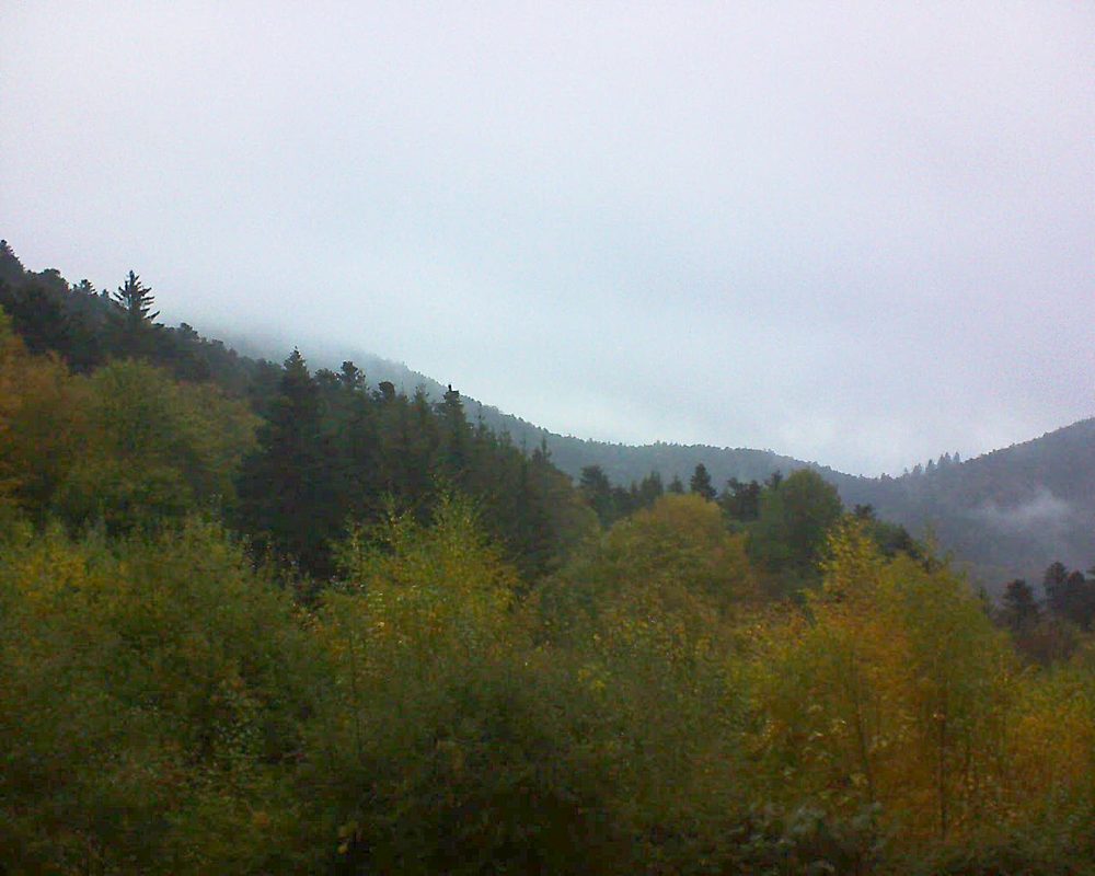 Le petit ballon vu depuis le Domaine Langmatt à Murbach le 27.10.2018 à 17:30 Le petit ballon (Alsace, Vosges) le 27.10.2018 à 17:30